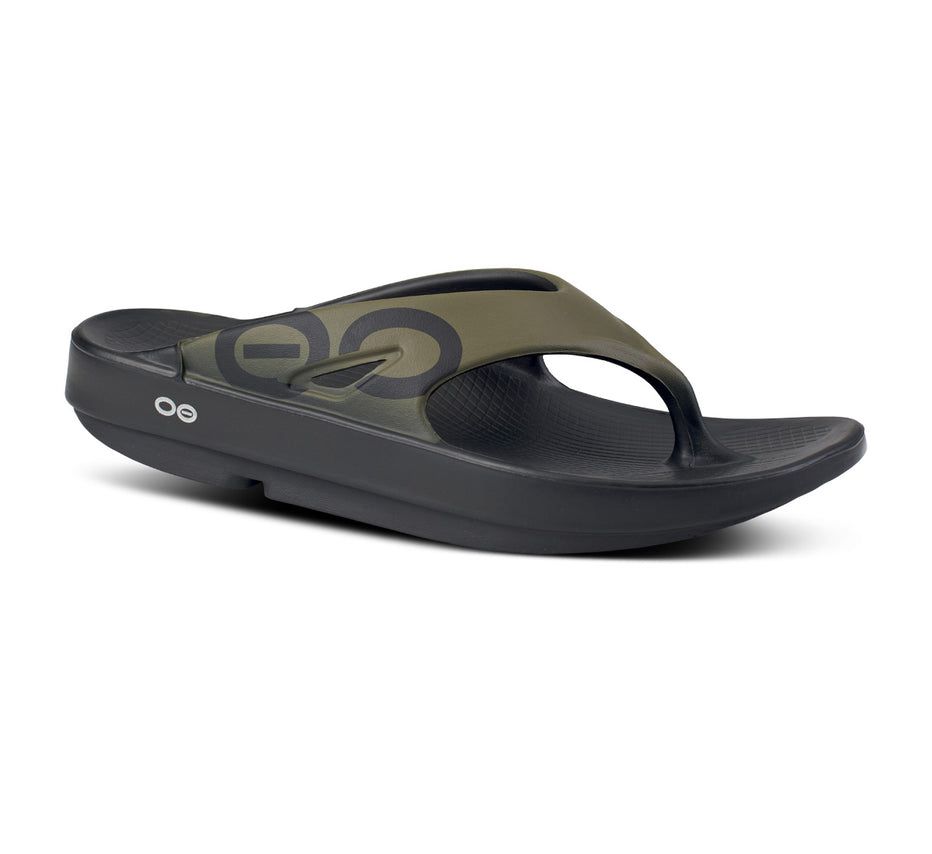 Oofos Men's Ooriginal Sport - Flip Flops Olive / Black ( NWKAD-4867 )